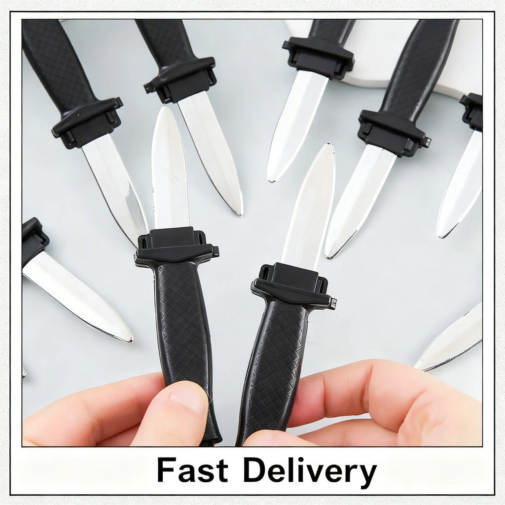 Retractable Fake Knife Prank Toy – Halloween Prop 1/2/3 Pack