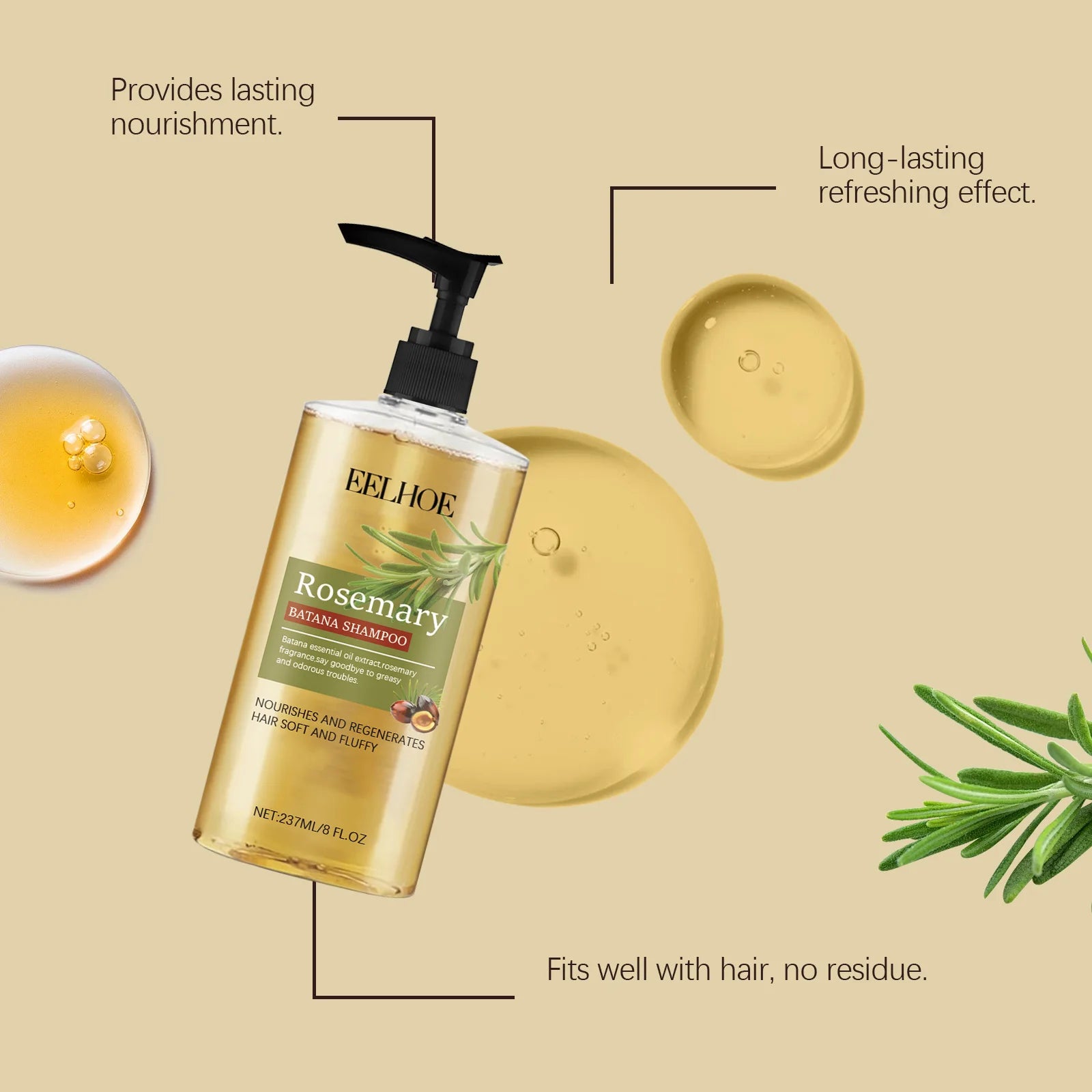 Batana Oil Shampoo - Deep Cleans Scalp & Hair, Controls Oil, Moisturizes, Softens Hair Strands, Reduces Dandruff & Soothes Scalp Oasis Select