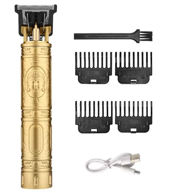 Vintage Cordless Hair Clippers For Men Electric Beard Trimmer Shaver Zero Gapped Hair Clippers Cutting Grooming Kit/Accessories Oasis Select 060-GoldBuddha