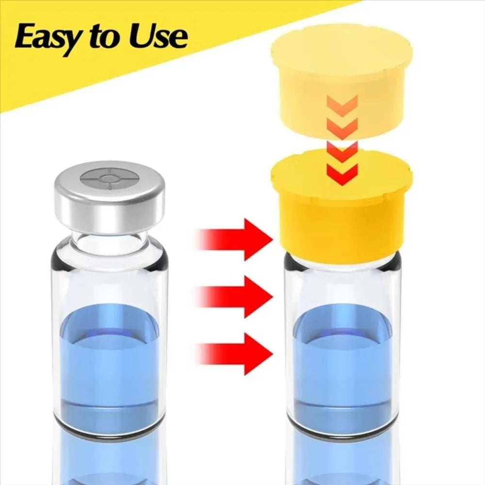 12-Pack Reusable Glass Vial Caps – Leak-Proof TPU Stopper Lids