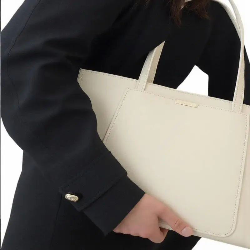 Minimalist Vintage Tote Bag – Women's Retro PU Leather Shoulder Bag