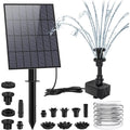 Solar Fountain Pump,DIY 3.5W Water Fountain,with 16 Nozzles Various Water Feature,Rotatable Solar Panel,for Garden/Pond/BirdBath Oasis Select 3.5W-Split