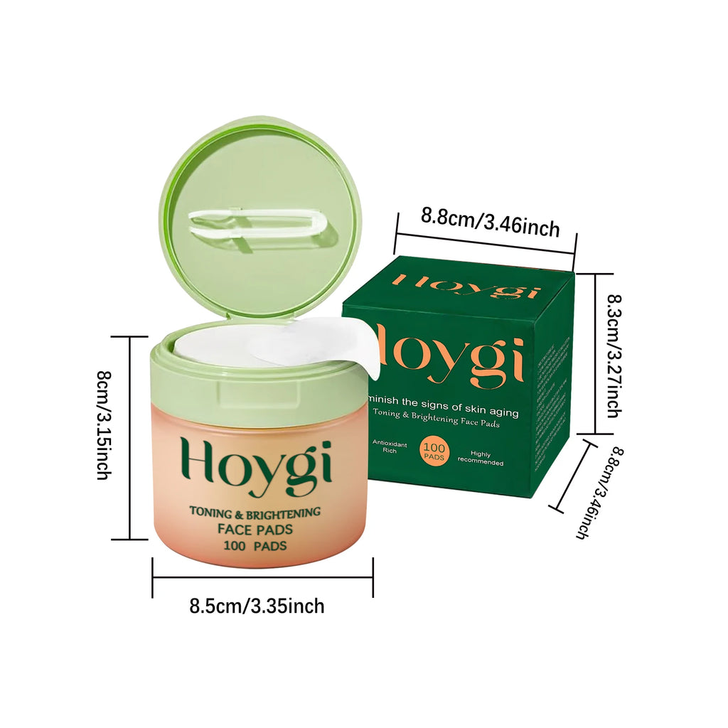 Hoygi Centella Asiatica Face Pads – Moisturizing, 100 Pcs Moisturizing Face Pads Oasis Select