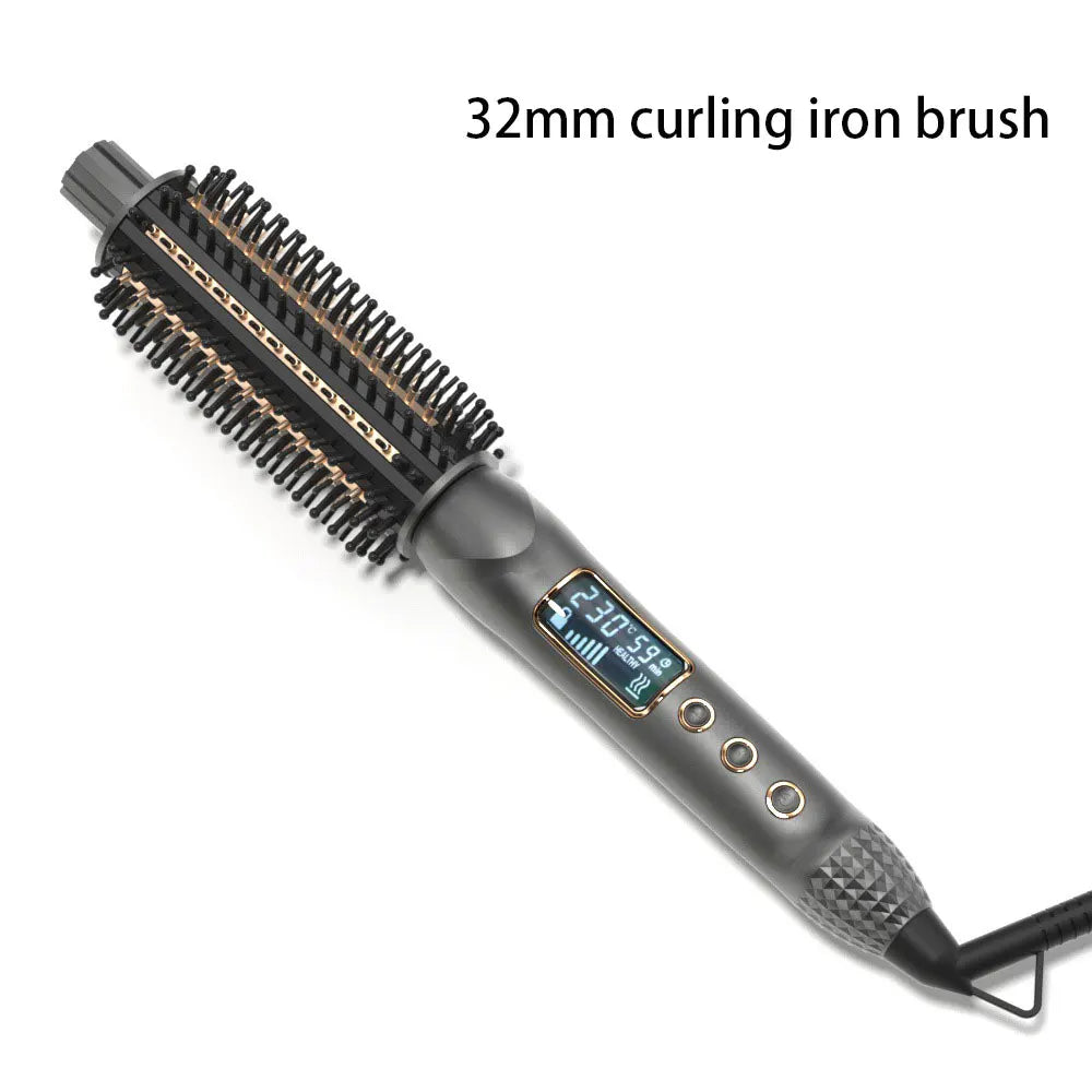 3-in-1 Ceramic Ionic Hair Curler, Straightener & Round Brush