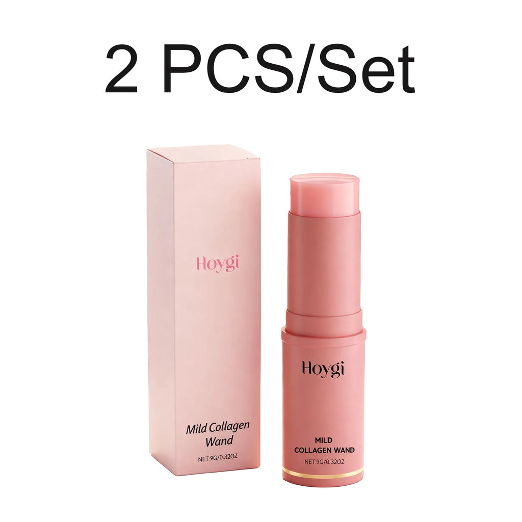 Collagen Hydrating Stick Moisturizing Firming Face Balm Makeup Base Korean Skincare Portable Pink Balm Stick for Dry Skin 9g Oasis Select 2 PCS