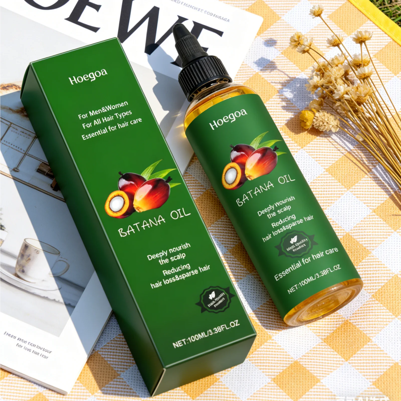 Hoegoa Batana Oil Rosemary Shampoo Set – Repair & Volumize Hair Care Set Oasis Select