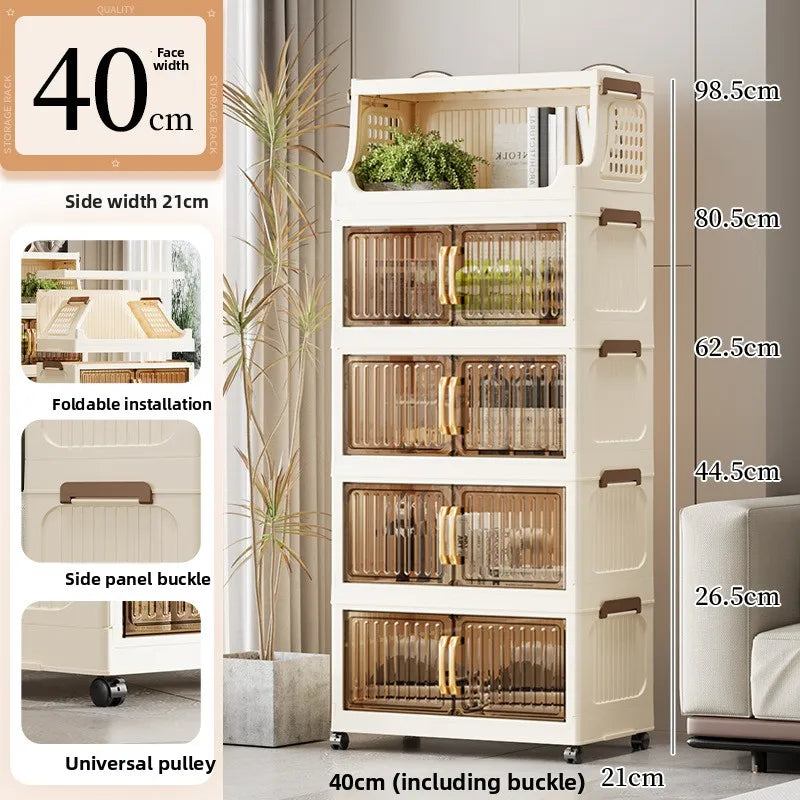 40-50-60 Transparent Household Living Room Multi-layer Mobile Snack