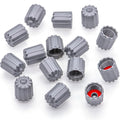 15PCS TPMS Plastic Wheel Tire Valve Stem Caps, with O-Ring Rubber Seal for Cars, SUV, Trucks, Bikes, Motorcycles, Bicycles Oasis Select Grey