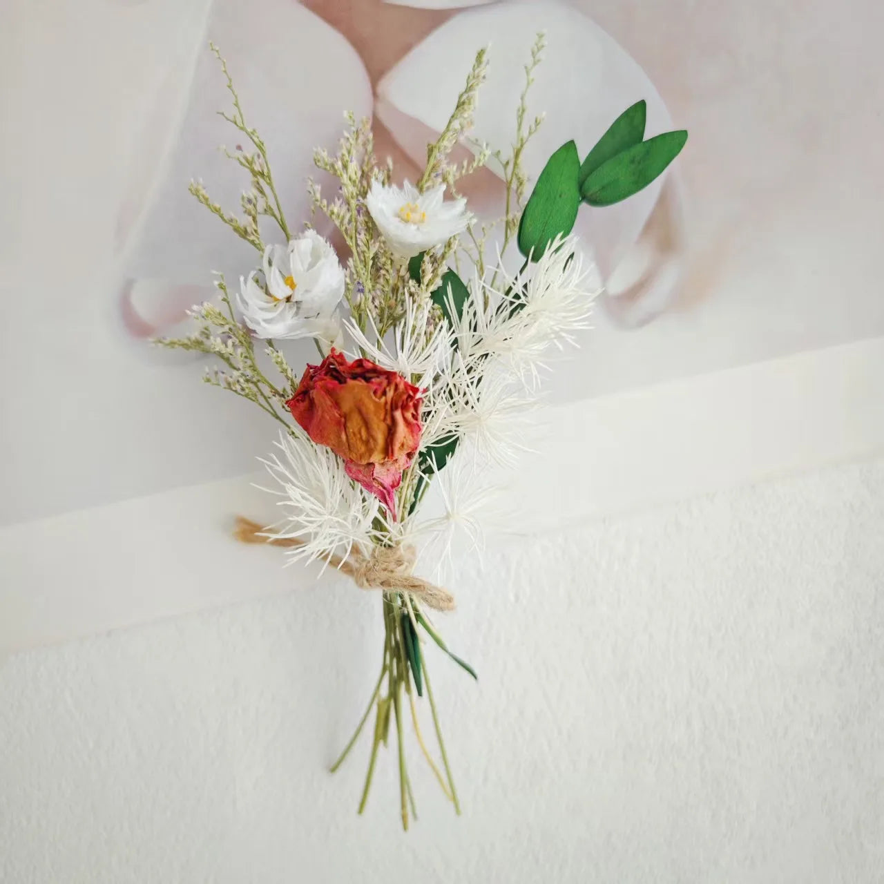 Dried Flower Mini Bouquet Bridal Bridesmaid Wedding Boutonniere Gift Box Decor DIY Material Kit Home Decor Oasis Select 2