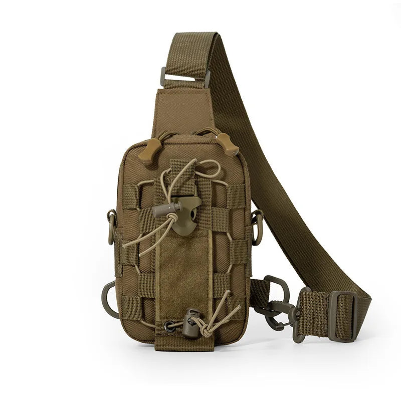 Multifunctional Tactical Waist Bag Outdoor Hanging Bag Mobile Phone Crossbody Chest Bag Camping Cycling Water Bottle Carrier Oasis Select Khaki