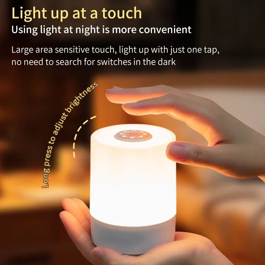 Dimmable LED Touch Night Light – Rechargeable Bedside Lamp LED Night Light Oasis Select