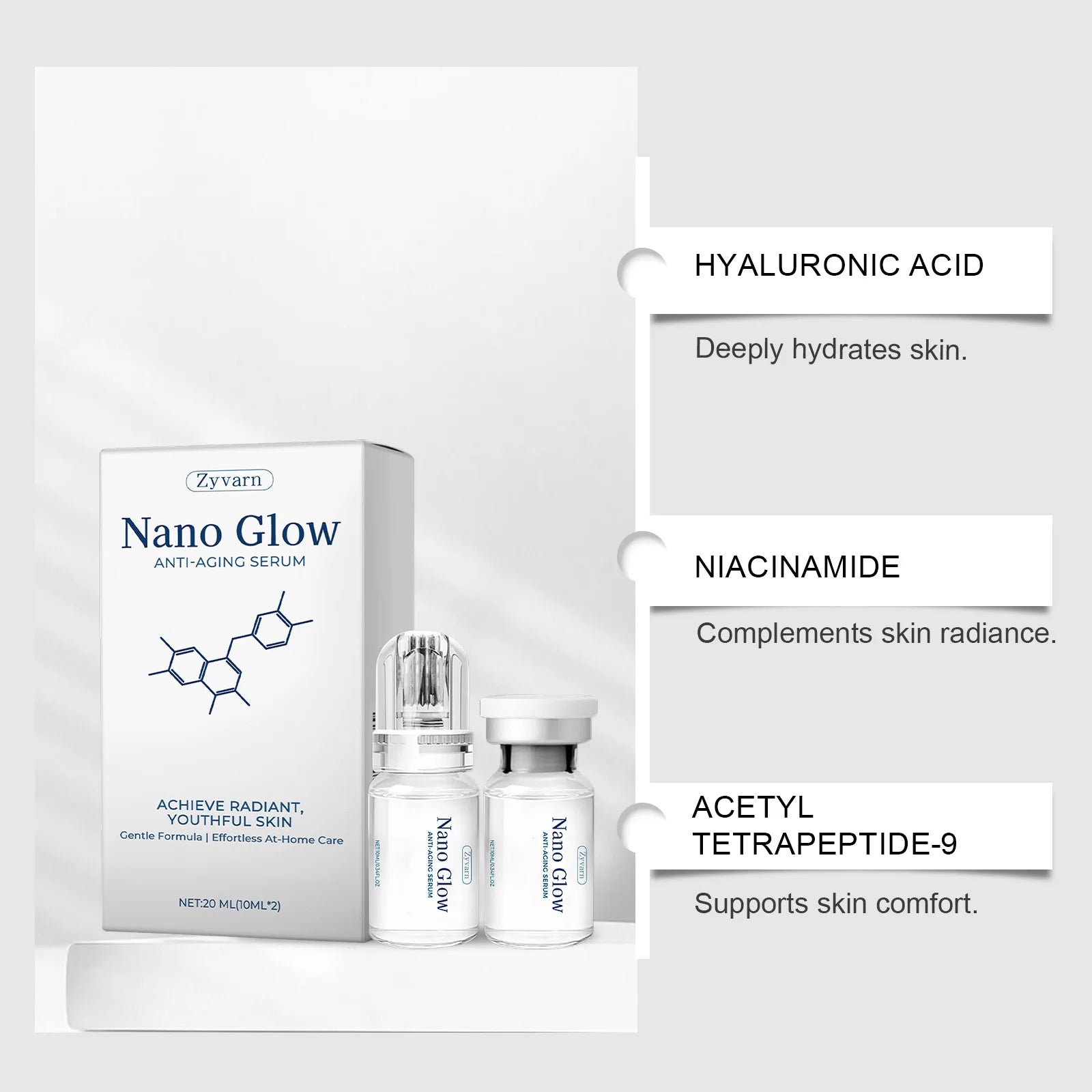 Portable Facial Roller Serum – Hydrating & Plumping Skincare Face Roller Serum Oasis Select