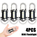 Mini Rechargeable COB LED Keychain Flashlight – 6 Modes