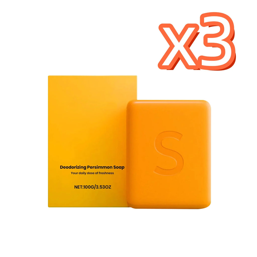 Persimmon Bath Soap Bar – Cleanse, Moisturize & Fruity Scent Bath Soap Bar Oasis Select 100g Boxed x 3