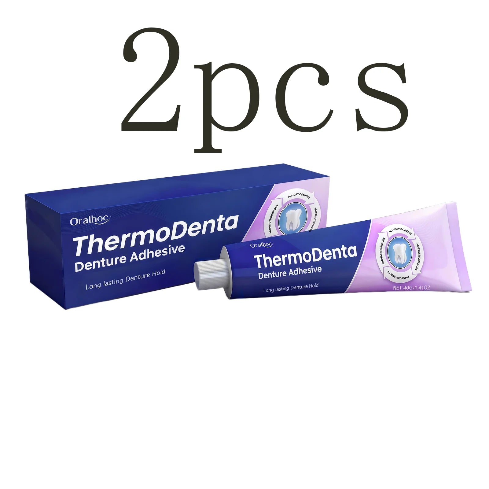 Denture Adhesive Cream – Secure, Long-Lasting Hold | Upper & Lower Denture Adhesive Cream Oasis Select 2pcs