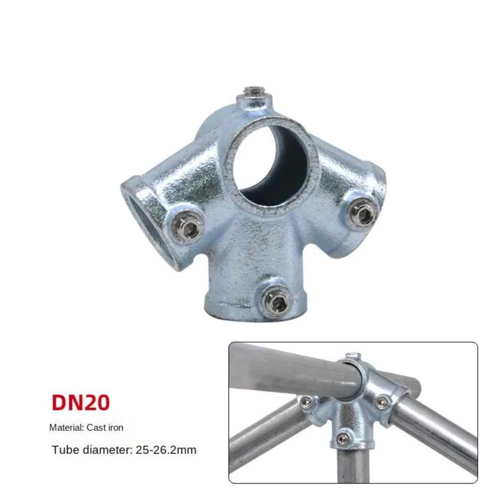 New 1\2''/3\4" Pipe Fitting Connector Aluminum Alloy Steel Fixed buckle Frame Fasteners DIY Corner Circular Pipe Connector pipes Oasis Select 3-4---G