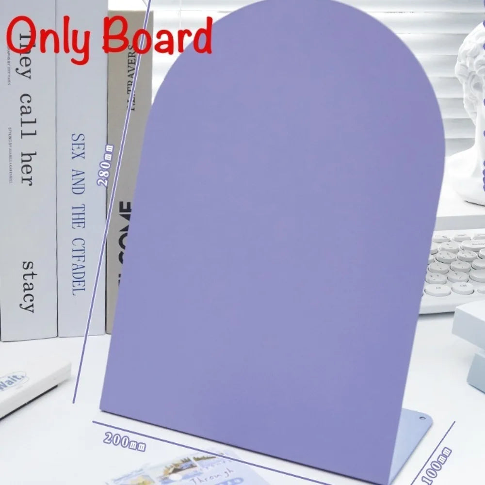 Metal Desktop Message Board Standing Plates Ornament Large Capacity Message Board Storage Board Decorative Oasis Select Purple