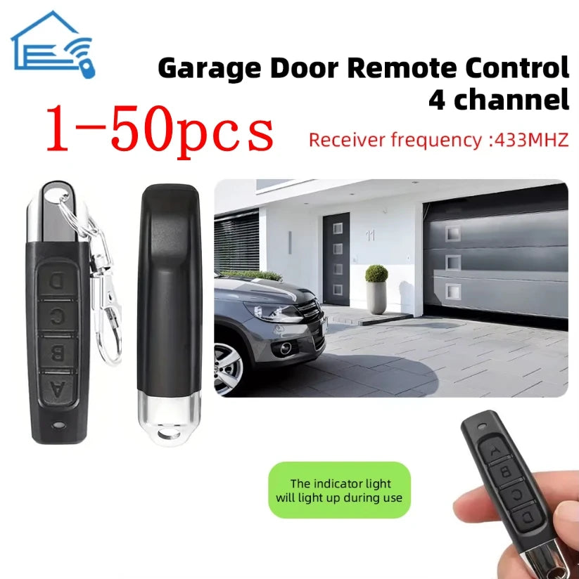 50PCS 433mhz Remote Control Duplicator Universal Remote key Copy Clone Replacement Garage Door Keychain RF 433Mhz Transmitter Oasis Select