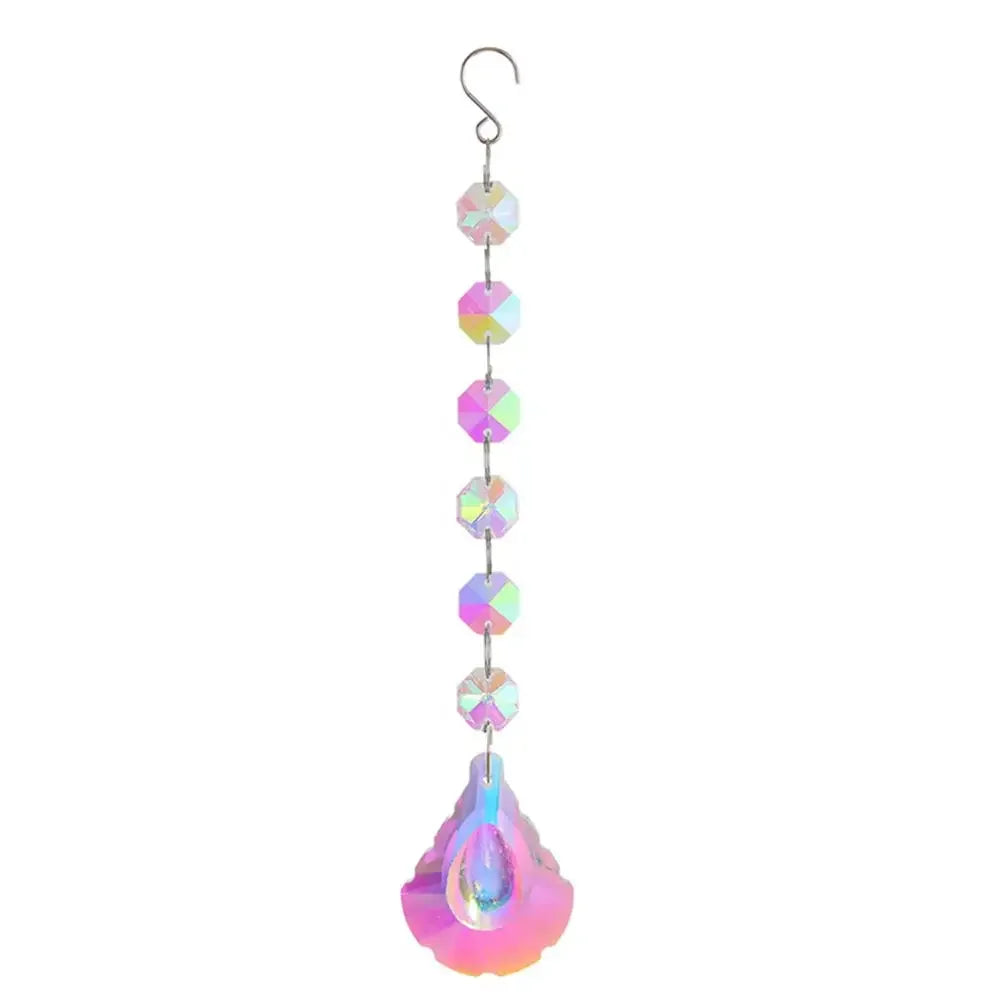 1PCs Crystal Suncatcher 9cm Curtain Pendant Sun Catcher AB Color Rainbow Chaser Glass Prism Outdoor Window Home Garden Decor Oasis Select 3-50mm