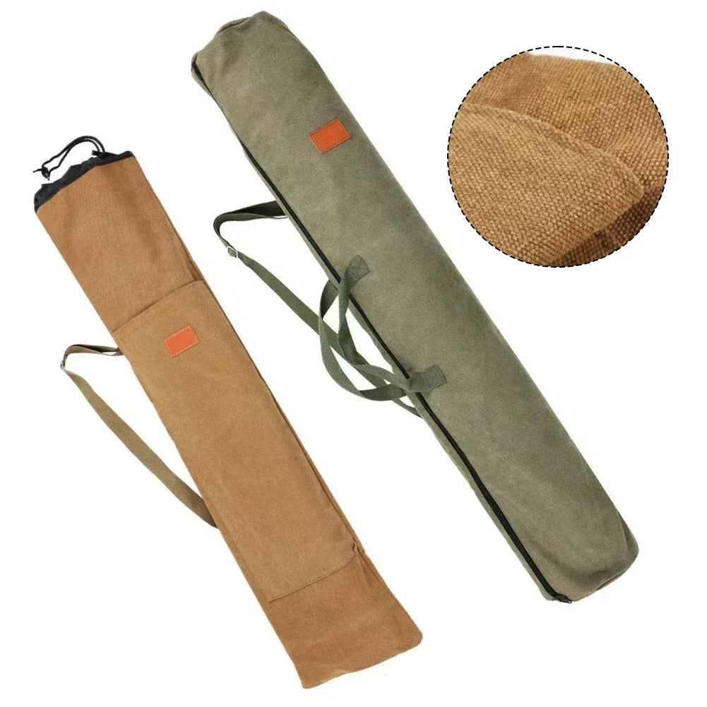Fishing Rod Carrying Bag 120/130/140cm Canvas Portable Large Capacity Waterproof Storage Bag Fishing Equipment Accessories Oasis Select