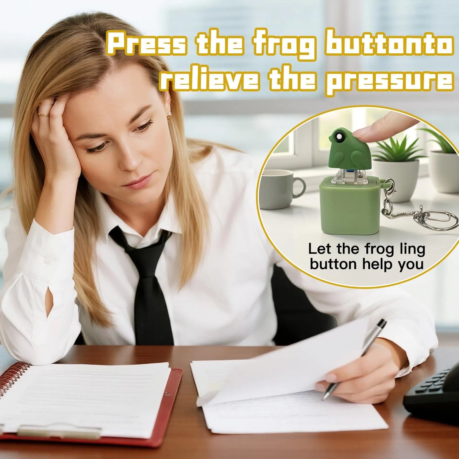 Croaking Frog Keychain LED Fidget Clicker – Stress Relief Gift Fidget Keychain Toy Oasis Select