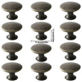 12Pcs Round Door Knobs Cabinet Handles Cupboard Drawer Kitchen Bathroom Fashion Furniture Hardware Accessories Oasis Select coppery