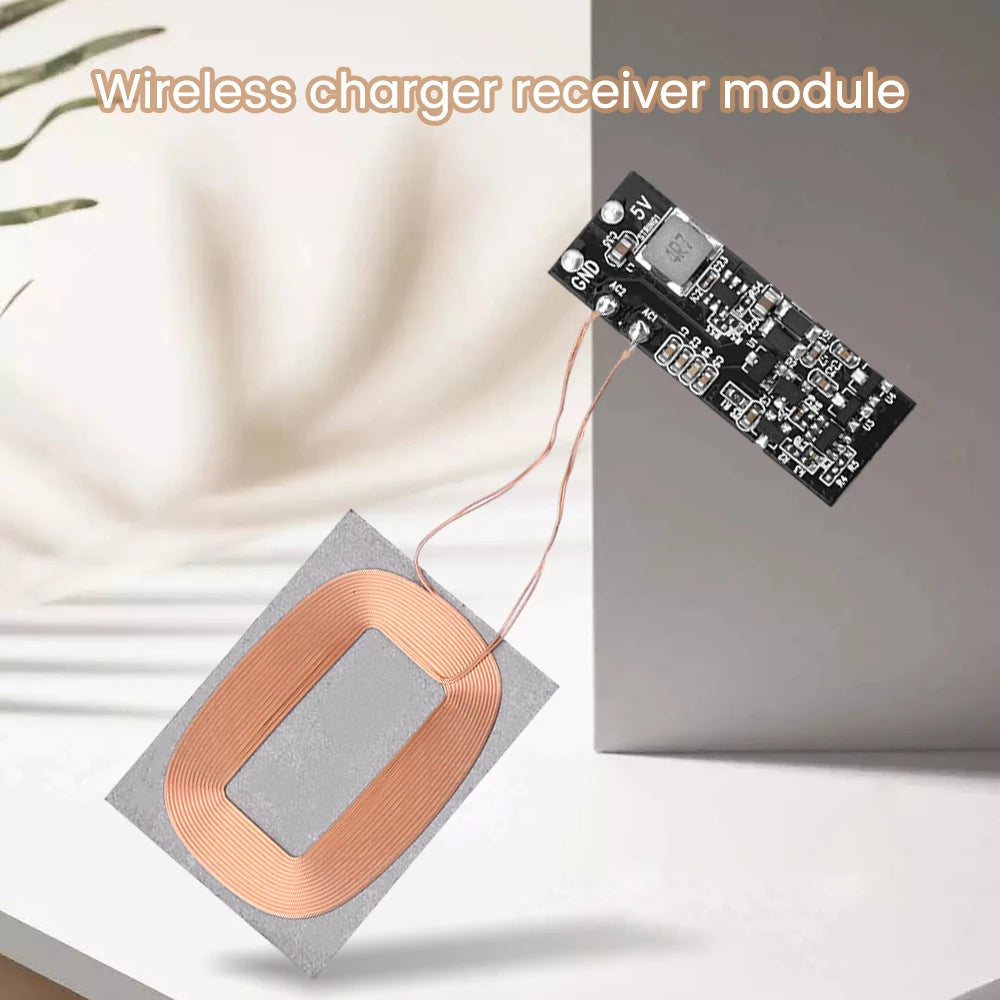 3W 600mA/5W 1A Wireless Charging Receiver Module Small Coil Built-in 5V Charging Wireless Charger PCBA Board Oasis Select