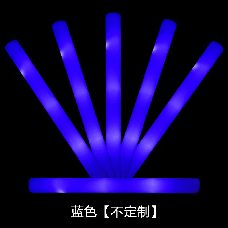 Silver Sponge Glow in The Dark Flash Stick - Colorful & Customizable Party Decoration Glow Stick Oasis Select blue 10PCS (4x48cm)