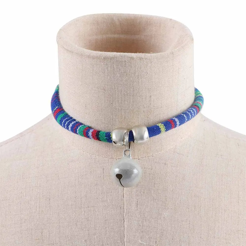 Adjustable Cat & Puppy Collar with Bell & Extension Chain
