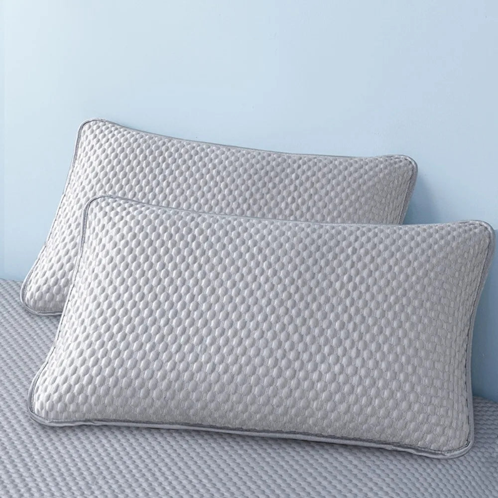 Comfortable Cotton Pillow Cover Isolation layer Anti Mite Pillow Case Protector Waterproof Head oil Pillowcase household Oasis Select Cool feeling-Grey