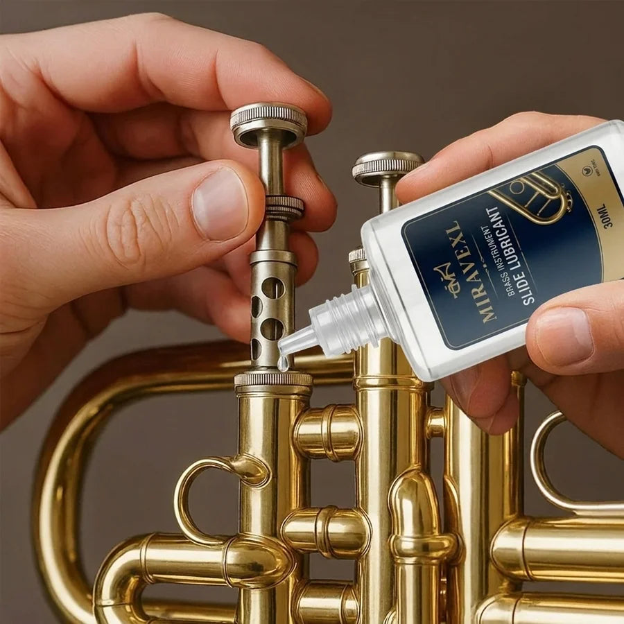 Brass Instrument Valve Oil 30ml, Fast-Acting Lube for Trumpet/Cornet/Horn/Tuba Smooth Play, Low Odor Anti-Rust Protection Oasis Select