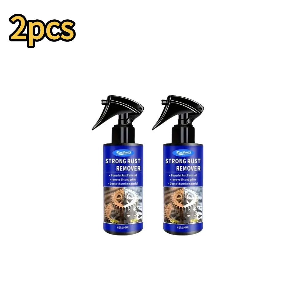 Car Rust Remover Auto Exhaust Pipe Rust Derusting Spray Quickly Car Wheel Hub Care Clean Metal Iron Prowder Stain Removal Agent Oasis Select 2pcs
