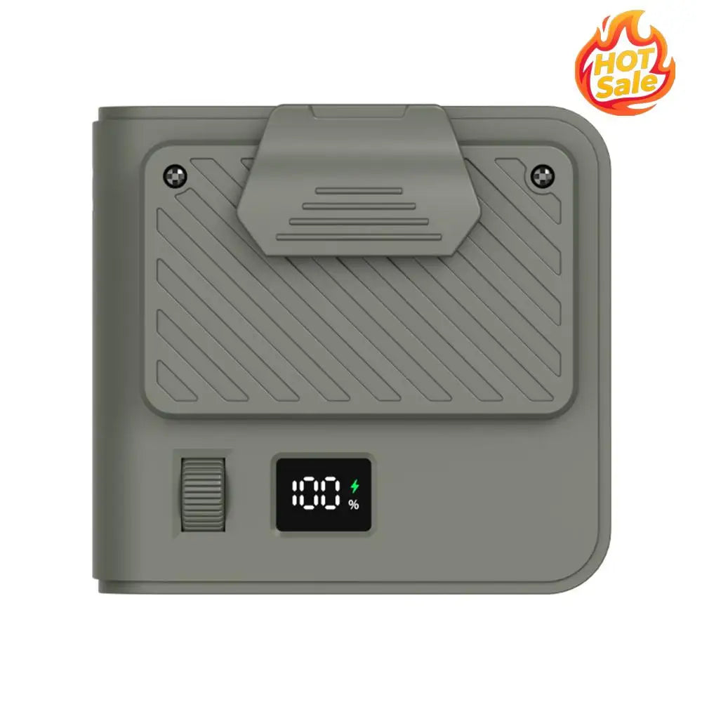 Wearable Belt Personal Fan LED Digital Display Outdoor Portable Bladeless Fan 9500RPM for Summer Camping Hiking Fishing Oasis Select