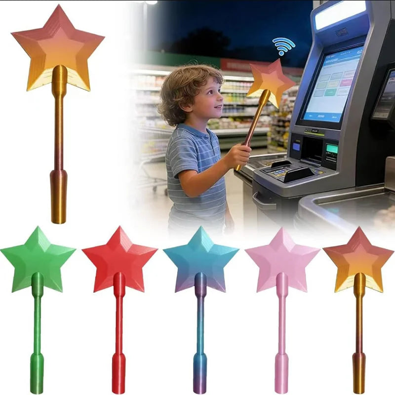3D Printed Star Magic Wand Tap to Pay Magic Wand NFC Credit Card Holder Cute Lightweight for Kids Adults Holiday Birthday Gifts Oasis Select