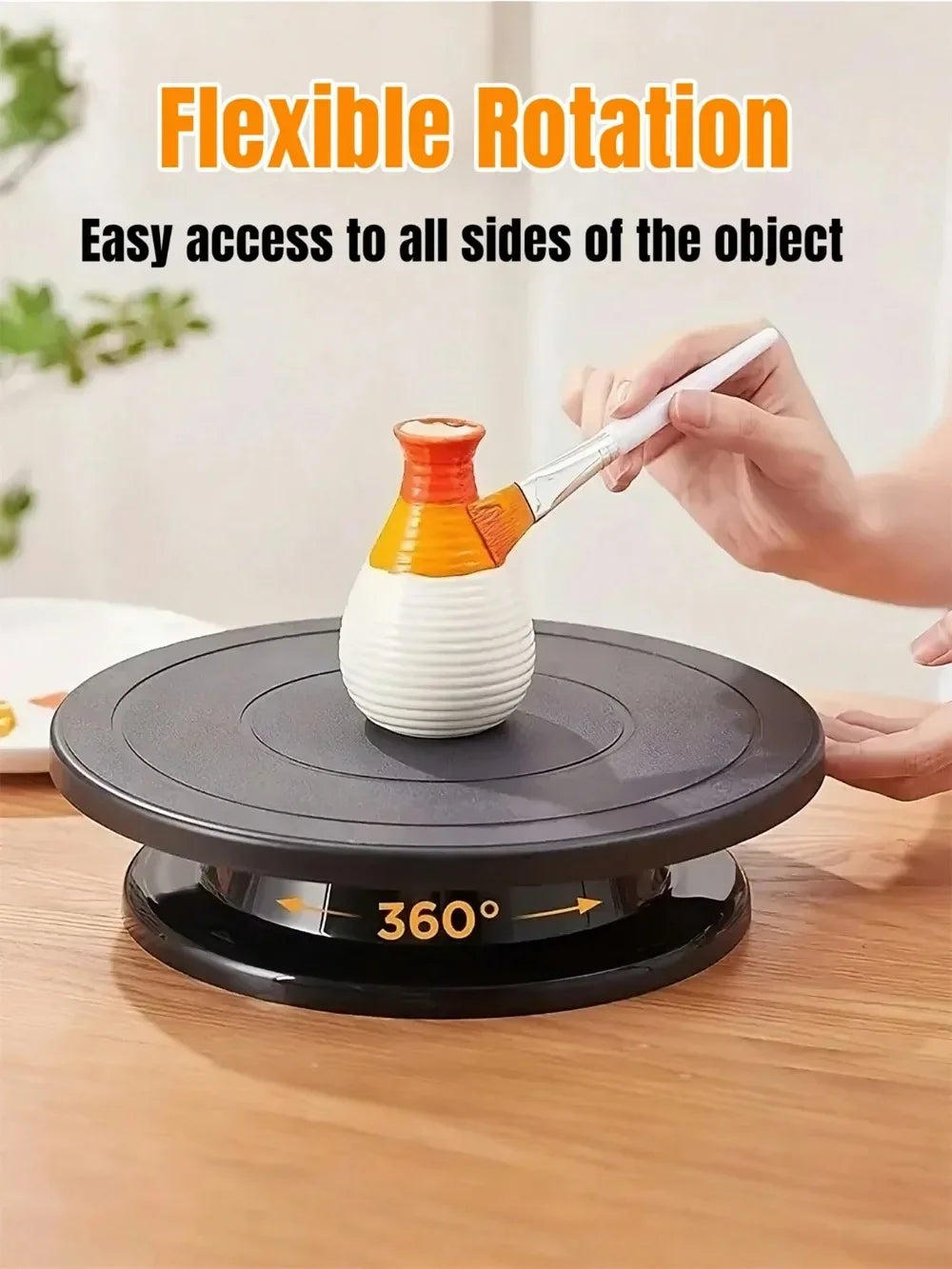 Rotating Cake Turntable, Anti-Skid Base For Carving, Pottery, Painting, Cake Decoration Suitable For Baking And Pottery Lovers Oasis Select