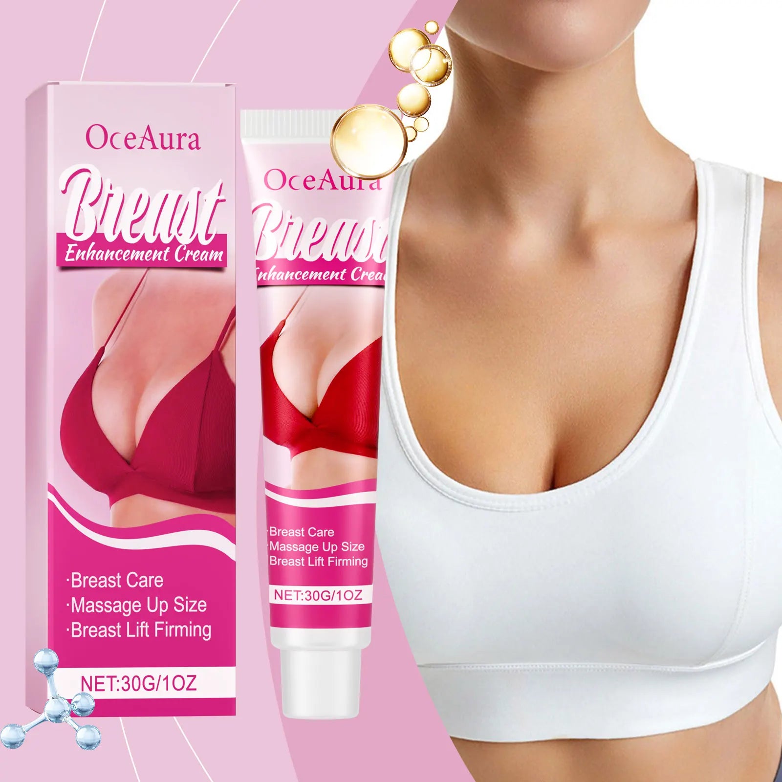 OceAura Chest Firming & Lifting Cream – Moisturizing Body Cream Body Firming Cream Oasis Select