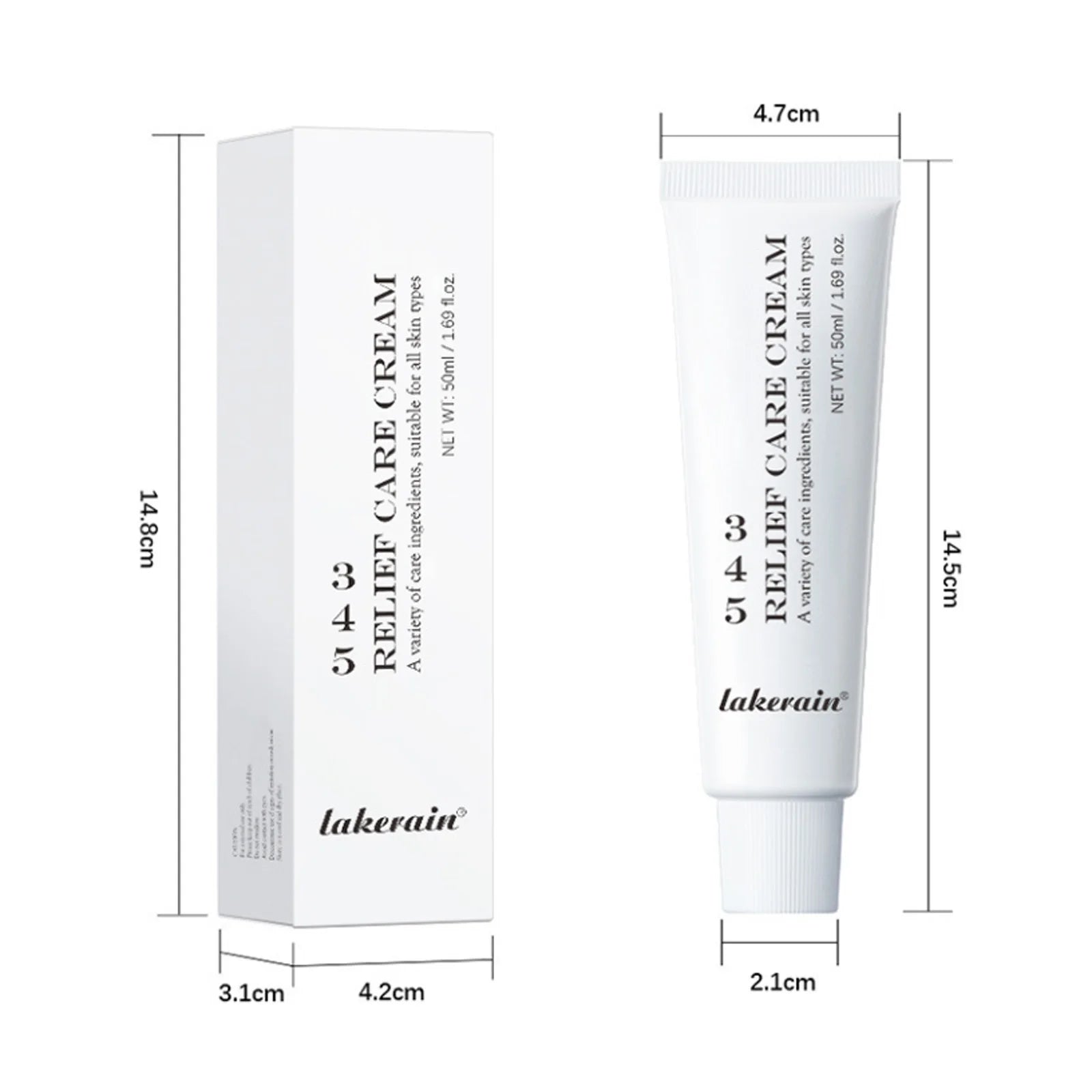345 Relief Cream – Hydrating, Brightening & Soothing Face Cream Face Moisturizer Cream Oasis Select B-50ml Boxed