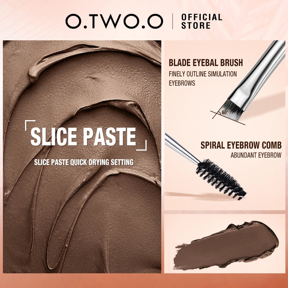 O.TWO.O 2-in-1 Eyebrow Pomade & Brow Gel Wax – Waterproof