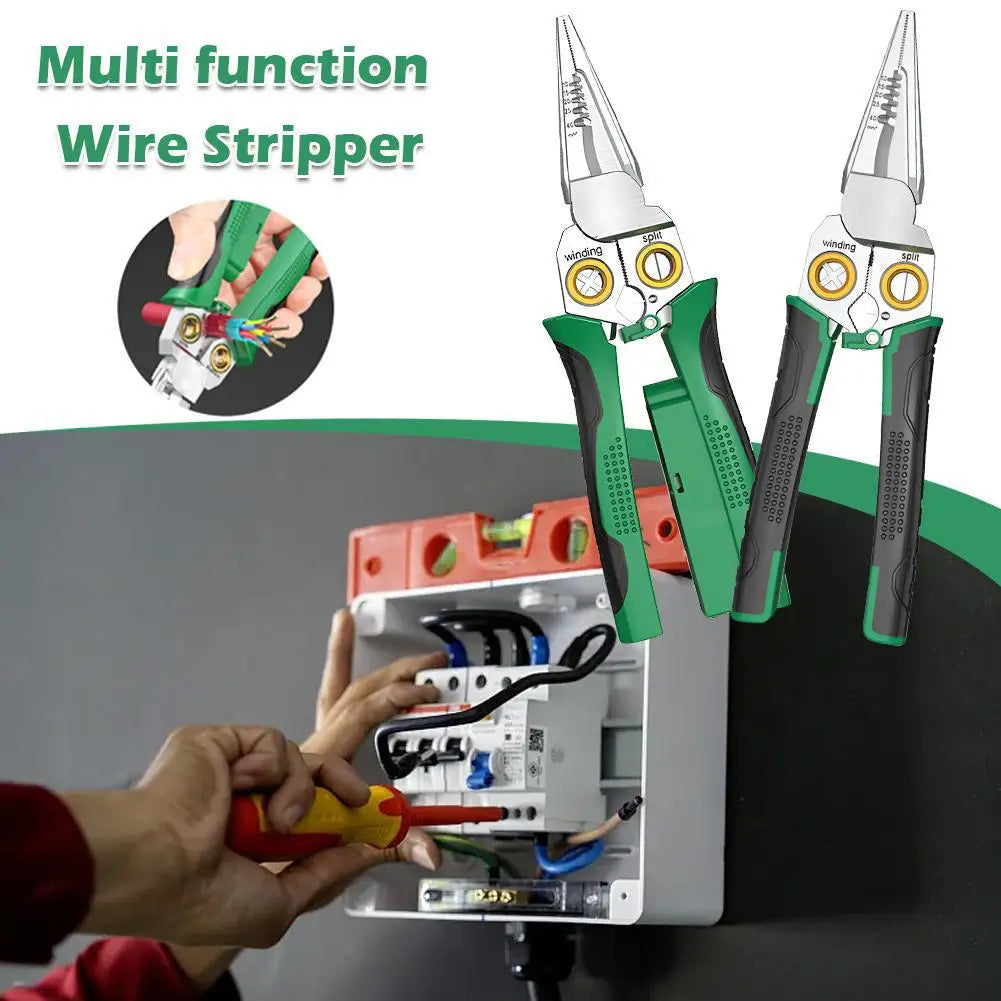 8-in-1 Wire Stripper Needle Nose Pliers – Multi-Function Tool