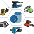 LIKE WISH 70Pcs Orbital Sander Sandpaper 5 Inch 8 Hole Sanding Disc Sand Paper 320 Grit For Anti Blocking Rhombus Sanding Discs Oasis Select blue