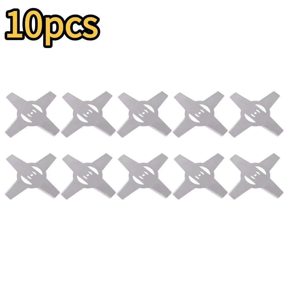 150mm Universal Metal Grass String Trimmer Brushcutter Head Blades 3/4T For Electric Lawn Mower Lawnmower Parts Gardening Tools Oasis Select 10pcs