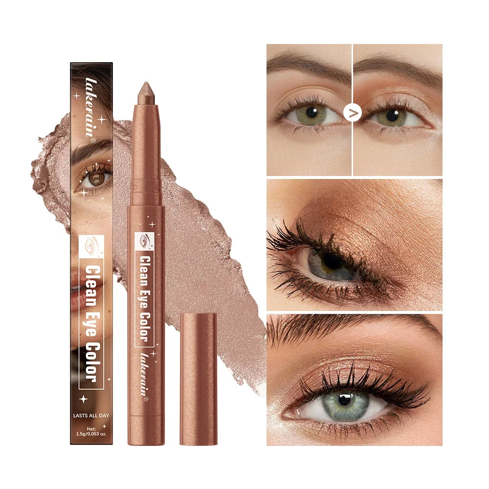 Lakerain 12-Color Waterproof Eyeshadow Sticks – Shimmer & Matte