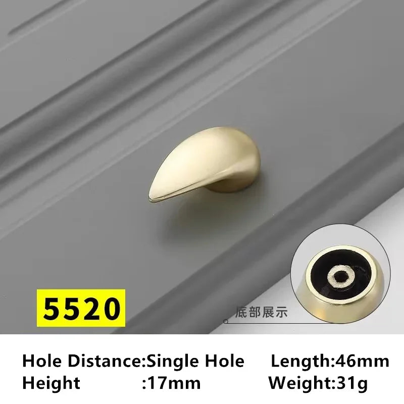 Handles Drawer Cabinet Furniture Kitchen Handles for Cabinet Knob Door Drawer Furniture Kitchen Golden Single hole Rings Knob Oasis Select 5520-Zinc alloy