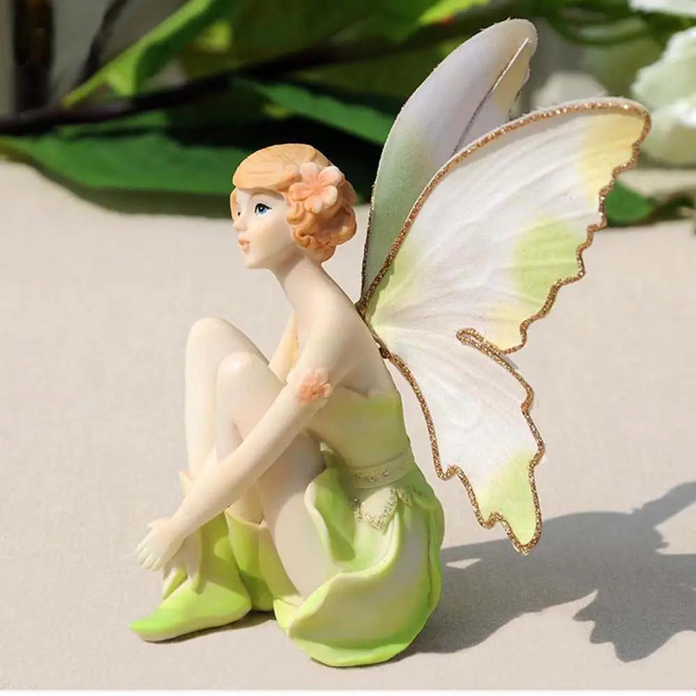 Resin Flower Fairy Angel Figurine | Handmade Home & Garden Decor
