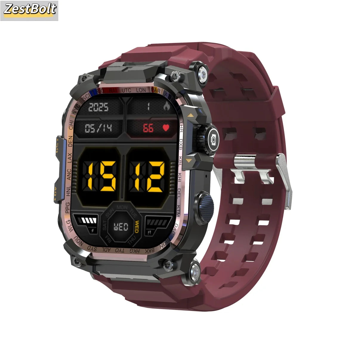 5G Smartwatch 2.06inch Larger Amoled Screen Android 10.0 Smart Watch With 180° Rotary Camera Flashlight NFC WIFI SIM Card Slot Oasis Select Rose Gold 4GB 64GB