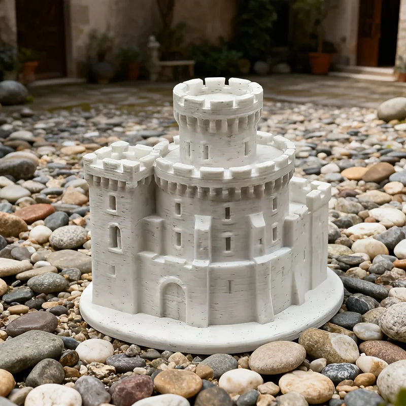 3D Printed Mini Medieval Gothic Ruin Castle Model Tabletop RPG Terrain Craft Diorama Photography Prop Miniature Castle Decor Oasis Select
