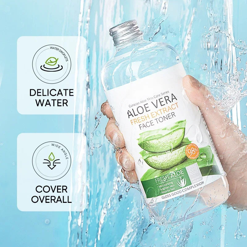 500ml Aloe Vera Hydrating Facial Toner Soothing Extract Water for Dry Sensitive Skin Moisturizing Spray with Spray Bottle Oasis Select