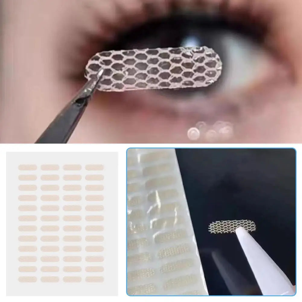 Natural Eye-Lift Mesh-Lace Transparent Invisible Self-adhesive Eyelid Tapes Stickers Women Invisible Double-fold Eyelid Stickers Oasis Select