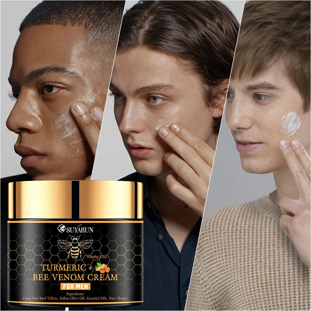SUYARUN Bee Venom for Men Anti-aging Cream moisturizes, tightens, reduces wrinkles, glycerin and bee venom, moisturizes skin. Oasis Select