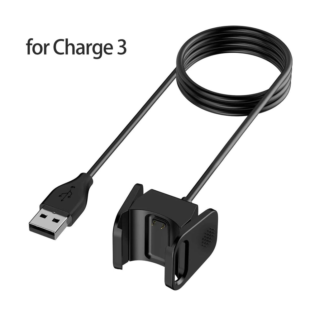 USB Charger Cable for Fitbit Charge 2, 3 & 4 – 1m Dock Cord Smartwatch Charger Cable Oasis Select Charge3